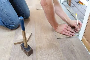 Flooring installation on a Maryland project